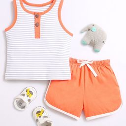 Nino Bambino Kids Organic Cotton Striped Top with Shorts-image-37