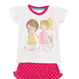 YK Girls Graphic Printed Short Sleeves T-shirt with Shorts-picture-10
