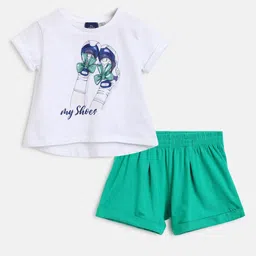 Chicco Girls Printed T-shirt with Shorts-picture-52