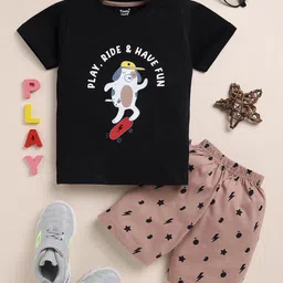 Toonyport Boys Graphic Printed Pure Cotton T-shirt with Shorts-image-82