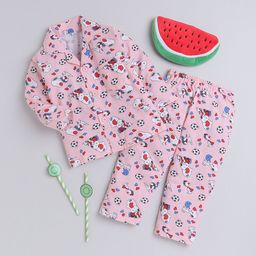 FOURFOLDS Kids Snoppy Printed Shirt with Lounge Pants-image-78