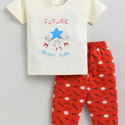 YK Boys Graphic Printed Pure Cotton T-shirt with Trousers-image-39