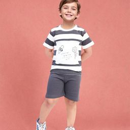Toonyport Boys Graphic Printed Pure Cotton T-shirt with Shorts-picture-49