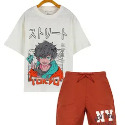 PLUM TREE Boys Printed T-shirt With Shorts-image-54