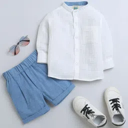 ZIP ZAP ZOOP Boys Pure Cotton Shirt with Shorts-87