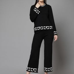 Mafadeny Long Sleeves Top with Palazzos-image-0