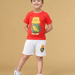 Toonyport Boys Printed Pure Cotton T-shirt with Short-image-57