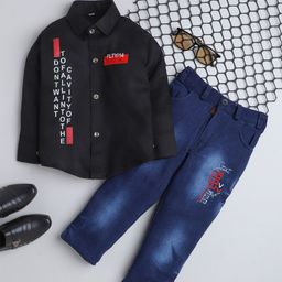 BAESD Boys Printed Shirt With Trousers-image-8