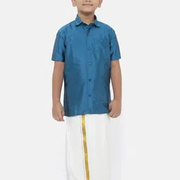 Ramraj Boys Pure Cotton Shirt With Dhoti-49