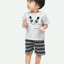 ariel Infant Boys Printed Pure Cotton T-Shirt With Shorts-image-43