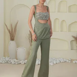 Kanchi Khurana Couture Embellished Top and Trousers-image-73