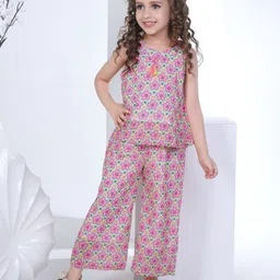 Peppermint Girls Printed Tunic with Palazzos-image-40