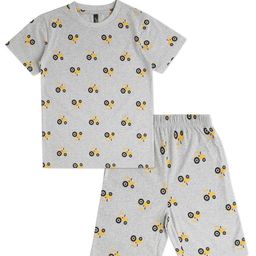 earth conscious Boys Floral Printed Pure Cotton T-shirt With Short-image-99