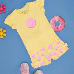 Pantaloons Baby Girls Printed Pure Cotton T-shirt With Shorts-picture-37