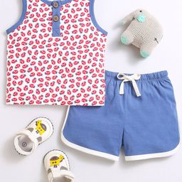 Nino Bambino Kids Organic Cotton Printed Top with Shorts-picture-3