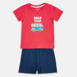 Pantaloons Baby Boys Printed Pure Cotton T-shirt With Shorts-picture-27