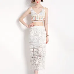 JC Collection Crochet Top with Skirt-image-84