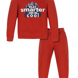 PLUM TREE Boys Printed Pure Cotton T-shirt with Joggers-image-61