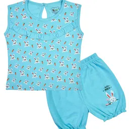 BAESD Girls Printed Pure Cotton Top with Shorts-image-84