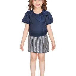 Peppermint Girls Embellished Top with Skirt-image-16