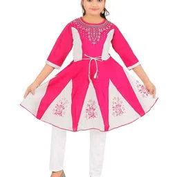 BAESD Girls Regular Floral Printed Kurta With Leggings-image-81