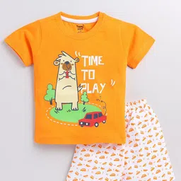 Toonyport Boys Printed Pure Cotton T-shirt with Shorts-image-32