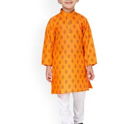 FOURFOLDS Boys Printed Kurta With Pyjamas-13