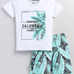 Toonyport Boys Tropical Printed T-shirt with Shorts-image-61