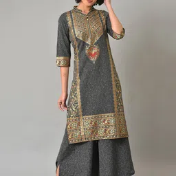AURELIA Ethnic Motifs Printed Kurta with Palazzos-48