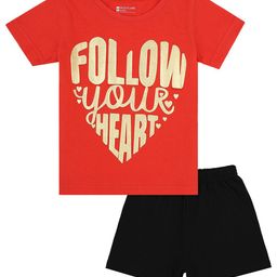 Bodycare Kids Girls Fuchsia And Black Pure Cotton T-shirt with Shorts-image-19