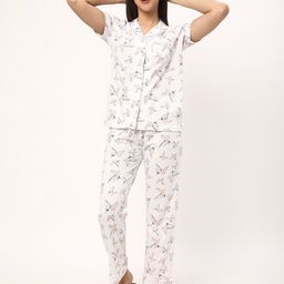 R&B Conversational Printed Pure Cotton Night Suit-picture-18