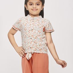 Tiny Girl Floral Printed Shirt with Shorts-image-42