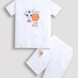 ZIP ZAP ZOOP Boys Printed Pure Cotton T-shirt with Shorts-31