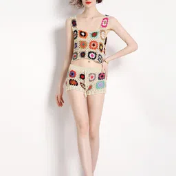 JC Collection Crochet Swimwear Cover-Up Set-image-42