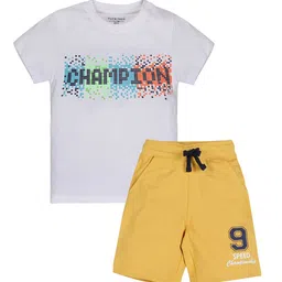 PLUM TREE Boys Printed Pure Cotton T-shirt with Shorts-29