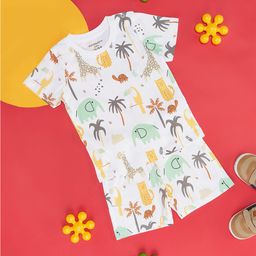 Pantaloons Baby Infant Boys Conversational Printed Pure Cotton T-Shirt With Shorts-picture-17