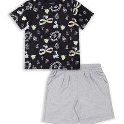 Growing Tree Kids Printed T-shirt With Shorts-10
