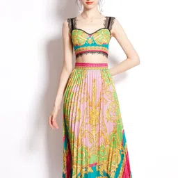 JC Collection Women Rose & Green Printed Co-Ords-picture-11