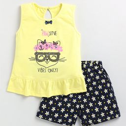 Toonyport Girls Printed Pure Cotton Top with Shorts-image-51