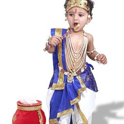 RAJ FANCY DRESSES Unisex Dhoti Pants With Krishna Costume-picture-13