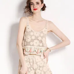 JC Collection Self Design Crochet Co-Ords-image-74