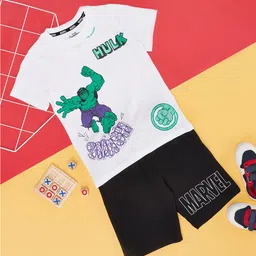 Pantaloons Junior Boys Hulk Printed Pure Cotton T-Shirt With Shorts-image-115