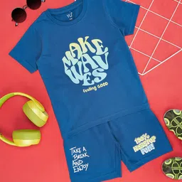 YU by Pantaloons Boys Printed Pure Cotton T-shirt With Shorts-48