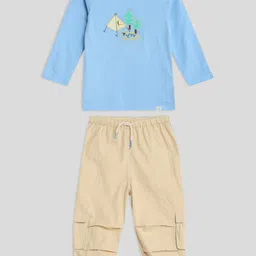 Somersault Boys Printed Pure Cotton T-shirt With Joggers-image-13