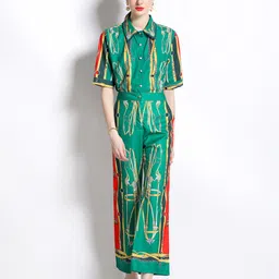 JC Collection Printed Shirt Collar Shirt & Trouser-image-44