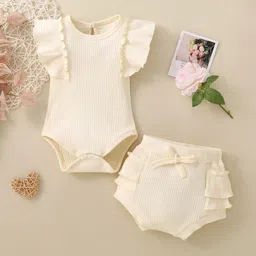 StyleCast Girls Round Neck Sleeveless Top with Shorts-image-1