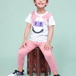 Toonyport Boys Graphic Printed Pure Cotton T-shirt with Trousers-image-53