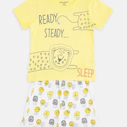 Pantaloons Baby Boys Printed Pure Cotton T-shirt With Shorts-picture-29