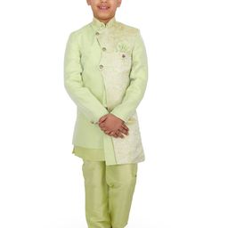 FOURFOLDS Woven Design Sherwani & Trouser Set-picture-41