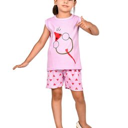 BAESD Girls Graphic Printed T-shirt with Shorts-image-34